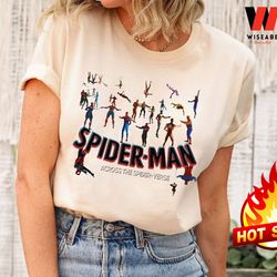 cheap new movie 2023 multiple spiderman across the spider verse t shirt, spider man gifts