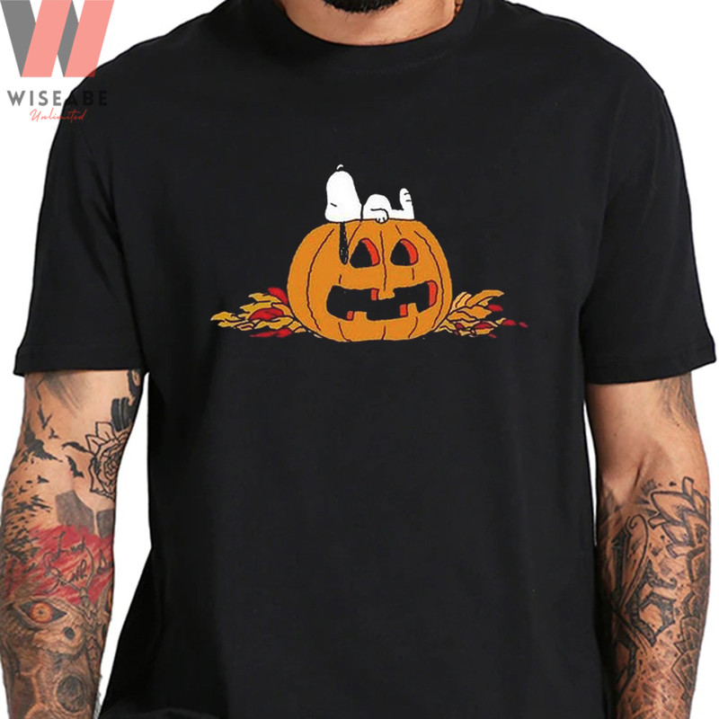 Unique Snoopy Lying On Pumpkin Peanuts Halloween Shirtjpg
