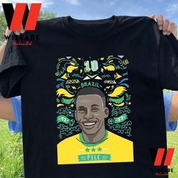 unique pele in brazil football team t shirt