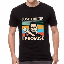 unique black just the tip michael myers shirt