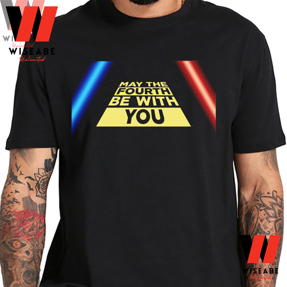 Vintage Light Saber Star Wars May The 4th Be With You T Shirt Star Wars Merchandise For Adultsjpg