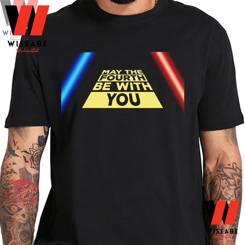 Vintage Light Saber Star Wars May The 4th Be With You T Shirt Star Wars Merchandise For Adultsjpg