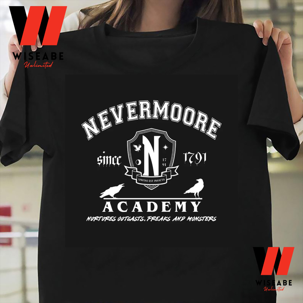Black Nevermore Academy Wednesday Addams T Shirtjpg
