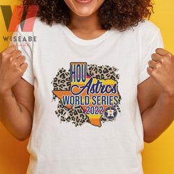 unique leopard houston astros world series 2022 t shirt, houston astros apparels