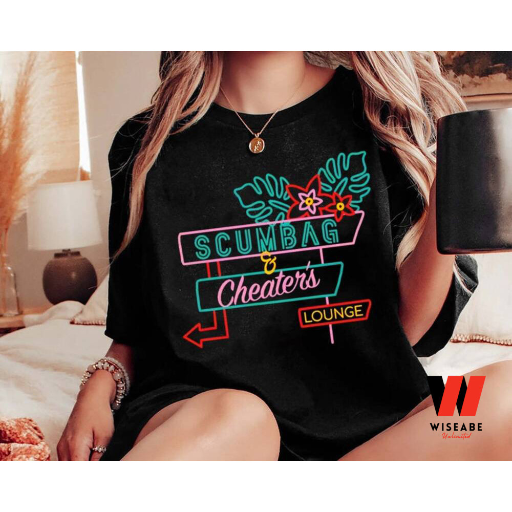 Hot Neon Light Scumbag And Cheaters Lounge Shirtjpg