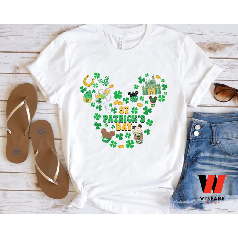Disney Mickey Mouse Ears Shamrock Clover Couples St Patricks Shirt Unique St Patricks Day Giftsjpg