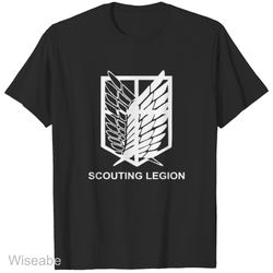 attack on titan tee scouting legion anime t-shirt , attack on titan merchandise