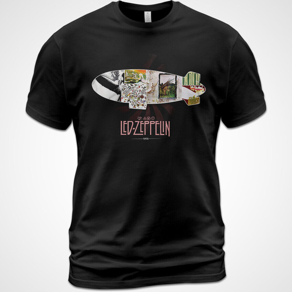 Cotton T-shirt Led Zeppelin 1968 Mothership Shirt Tour Music Jimmy Page Tee6174.jpg