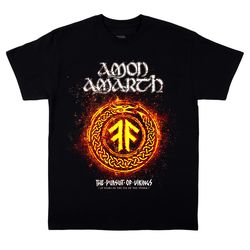 amon amarth the pursuit of vikings t-shirt men's rock t-shirt full size7016