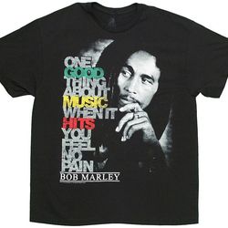 bob marley - good music hits adult t-shirt in black s-3xl5465