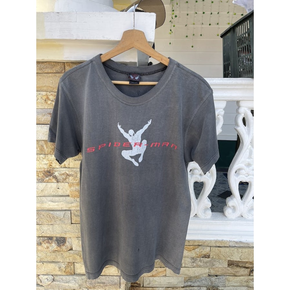 Last DropRareVintage Faded Spiderman Marvel Comic Teejpg