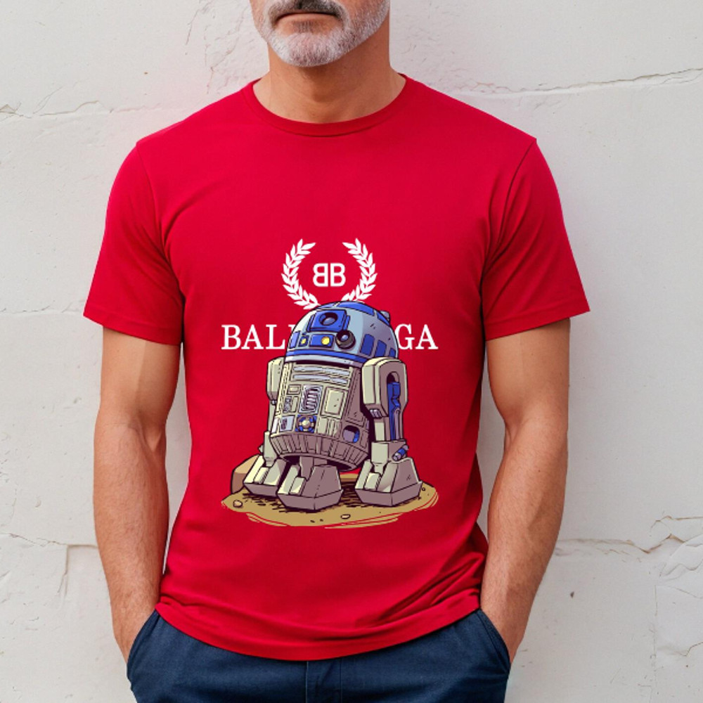 Balenciaga BB R2D2 Chibi Starwars Fan Gift TShirt03red03redjpg