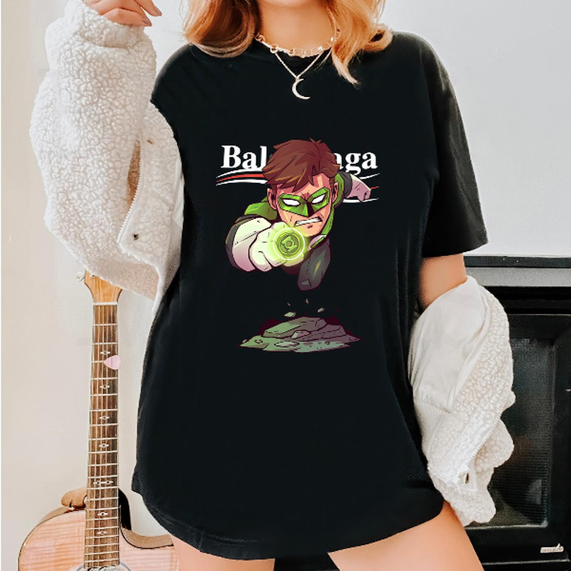 Balenciaga Green Lantern Chibi Fan Gift TShirt04gblack04gblackjpg
