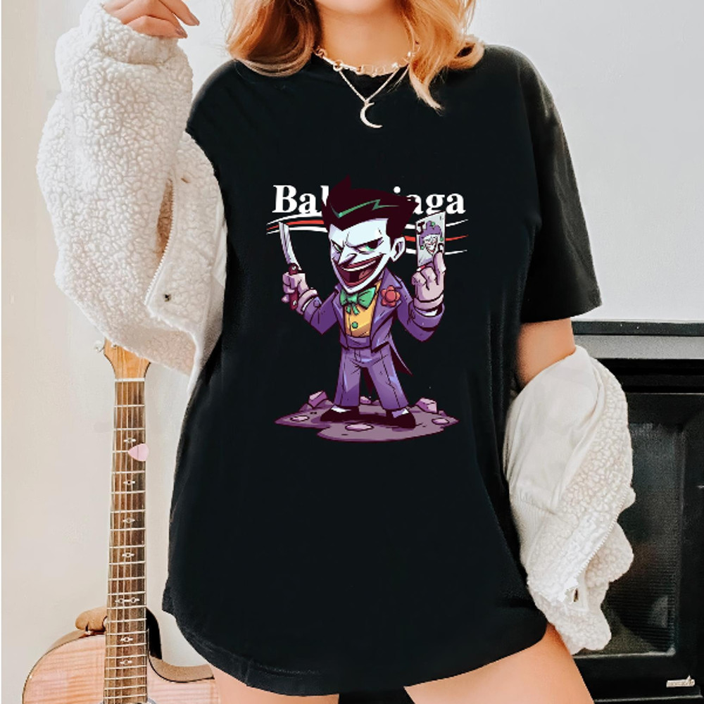 Balenciaga Joker Chibi Fan Gift TShirt04gblack04gblackjpg