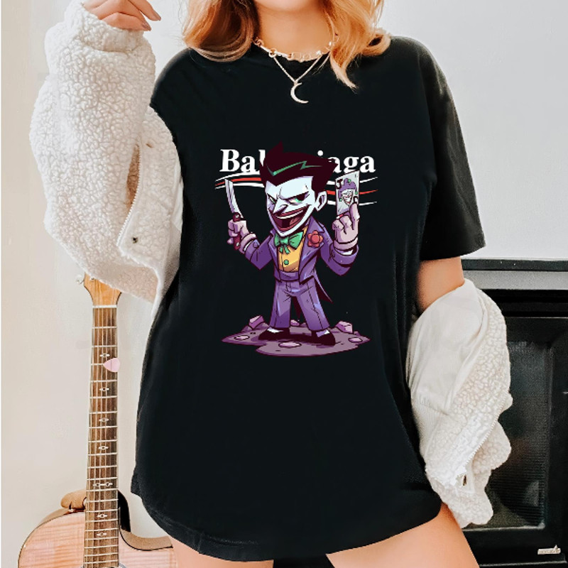 Balenciaga Joker Chibi Fan Gift TShirt04gblack04gblackjpg