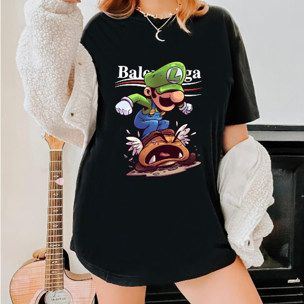 Balenciaga New Luigi Mario Chibi Fan Gift T-Shirt_04gblack_04gblack.jpg