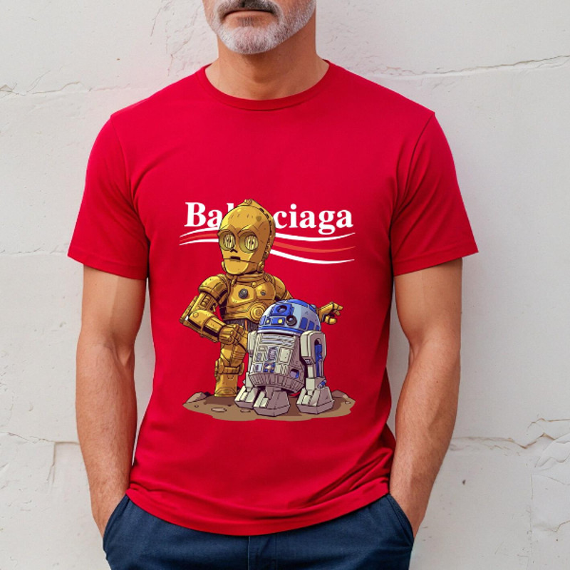 Balenciaga Starwars Droid Chibi Fan Gift TShirt03red03redjpg