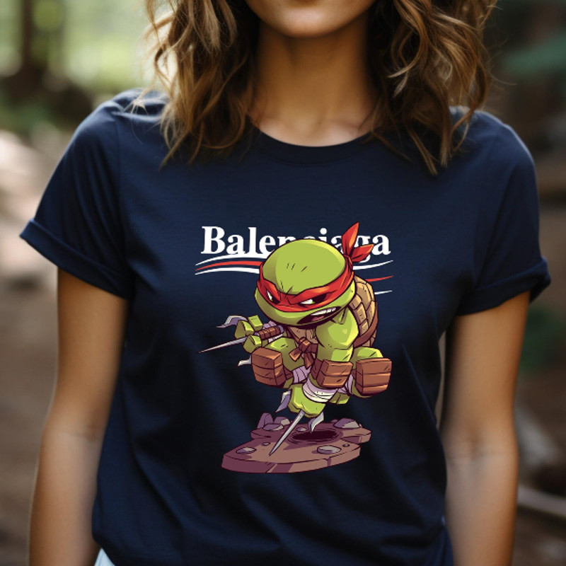 Balenciaga Raph Ninja Turtle Chibi Fan Gift TShirt05gnavy05gnavyjpg