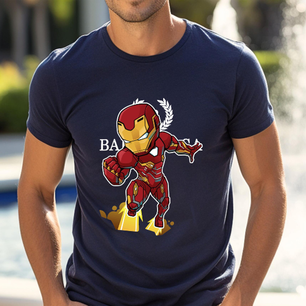 Balenciaga BB Chibi Ironman New Fan Gift TShirt02navy02navyjpg