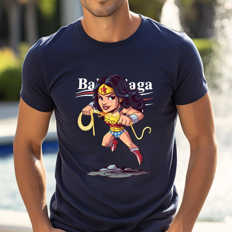 Balenciaga Wonder Woman Chibi New Fan Gift TShirt02navy02navyjpg