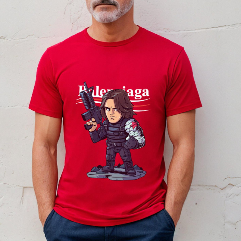 Balenciaga Winter Soldier Chibi Fan Gift TShirt03red03redjpg