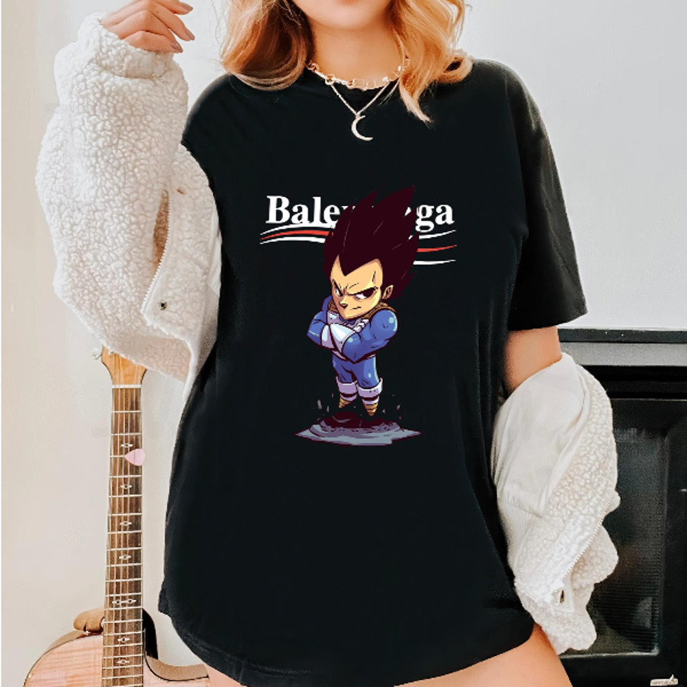 Balenciaga Vegeta Chibi Fan Gift TShirt04gblack04gblackjpg