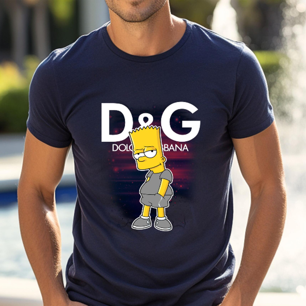 Bart Simpson Dolce Gabbana Fan Gift TShirt02navy02navyjpg