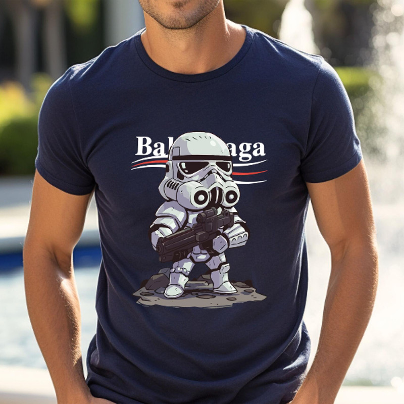 Balenciaga Stormtrooper Chibi Starwars Fan Gift TShirt02navy02navyjpg
