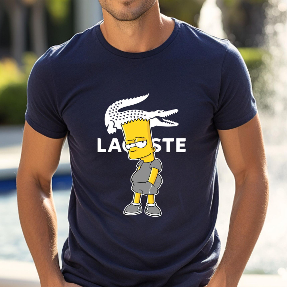 Bart Simpson Lacoste Fan Gift TShirt02navy02navyjpg