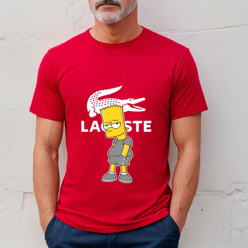 Bart Simpson Lacoste Fan Gift TShirt03red03redjpg