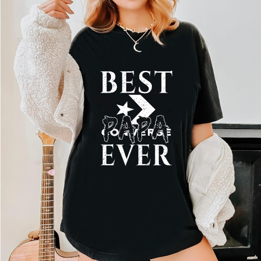Best Converse Papa Ever Fathers Day Gift TShirt04gblack04gblackjpg