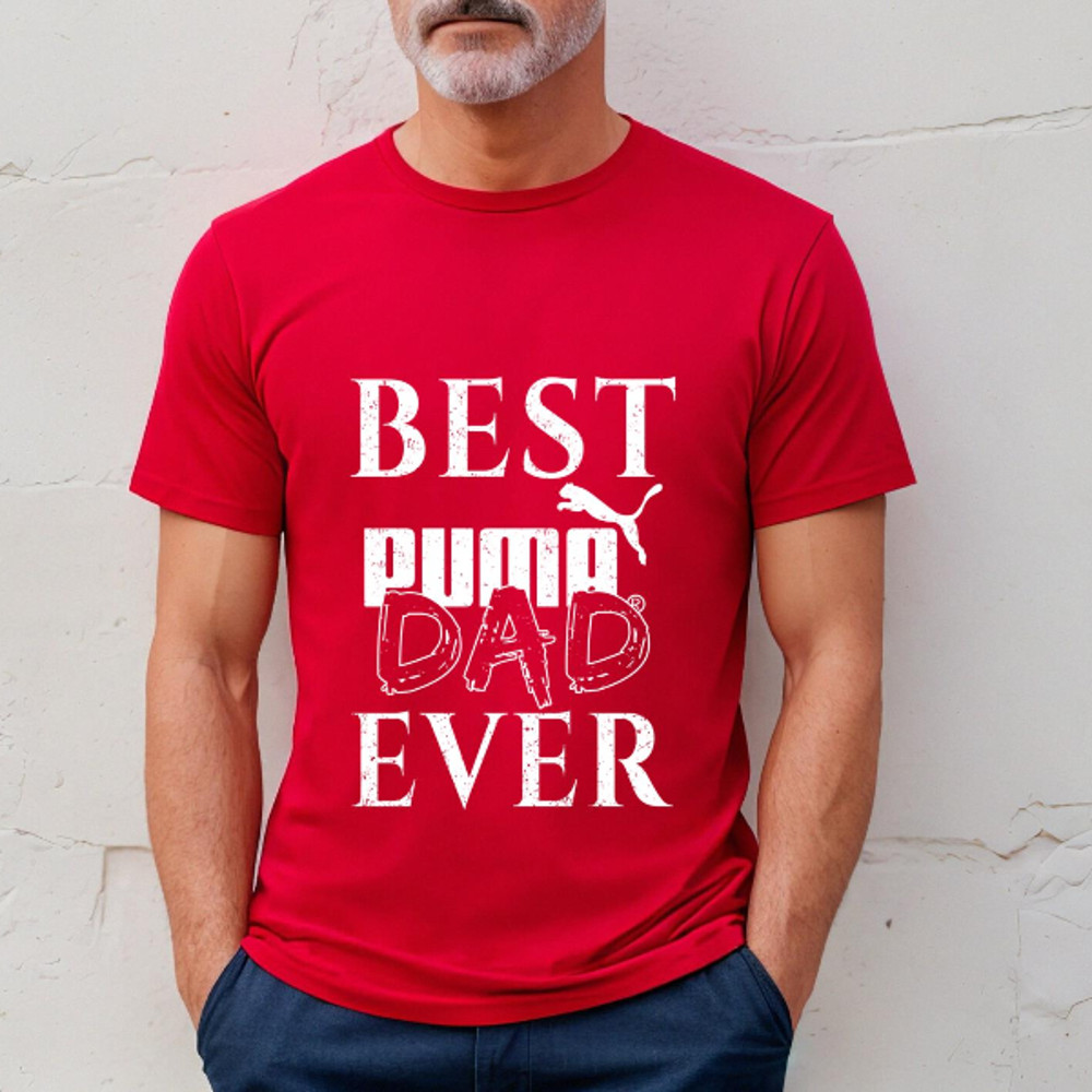 Best Puma Dad Ever Fathers Day Gift TShirt03red03redjpg