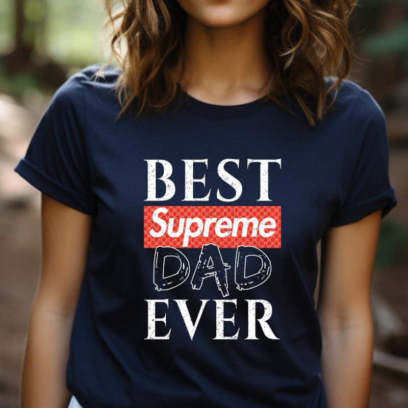 Best Supreme vs Gucci Dad Ever Fathers Day Gift TShirt05gnavy05gnavyjpg