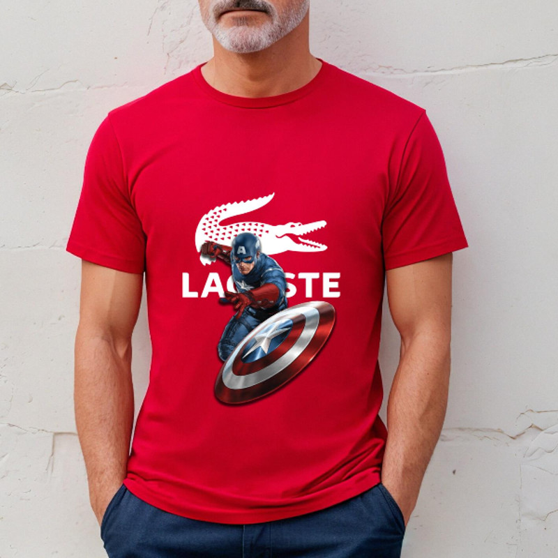 Captain America Lacoste Fan Gift TShirt03red03redjpg