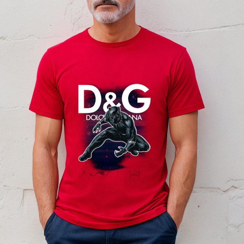 Black Panther Dolce Gabbana Fan Gift TShirt03red03redjpg