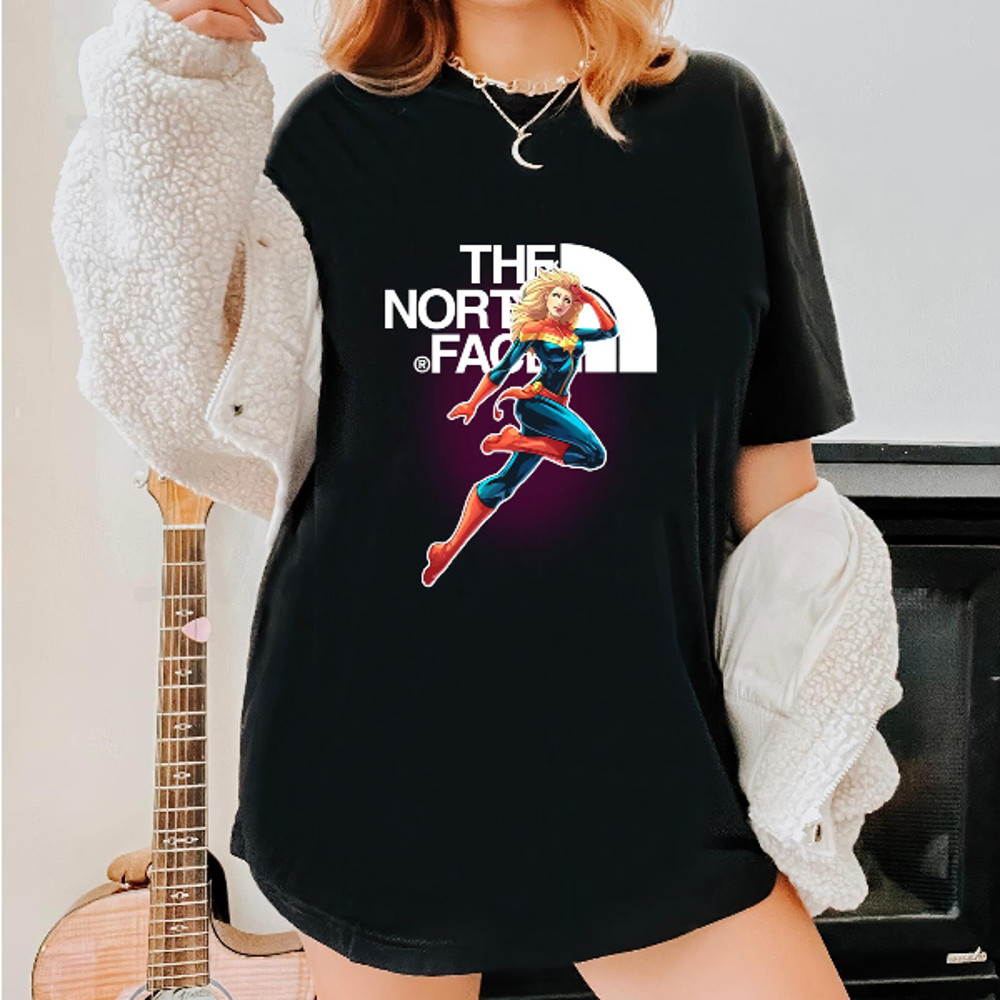 Captain Marvel The North Face Fan Gift TShirt04gblack04gblackjpg
