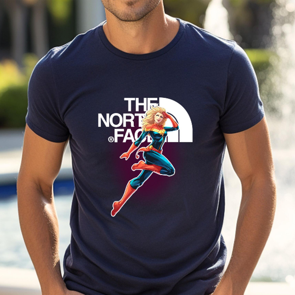 Captain Marvel The North Face Fan Gift TShirt02navy02navyjpg