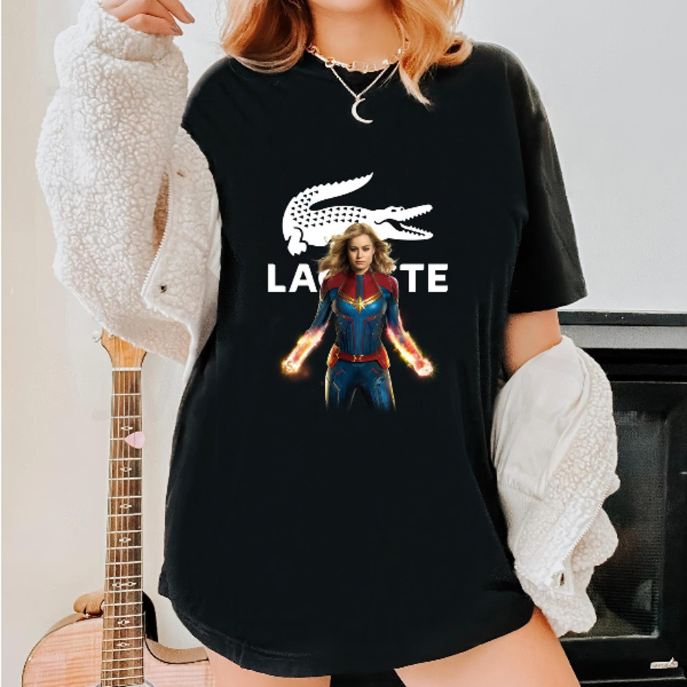 Captain Marvel Lacoste Fan Gift TShirt04gblack04gblackjpg
