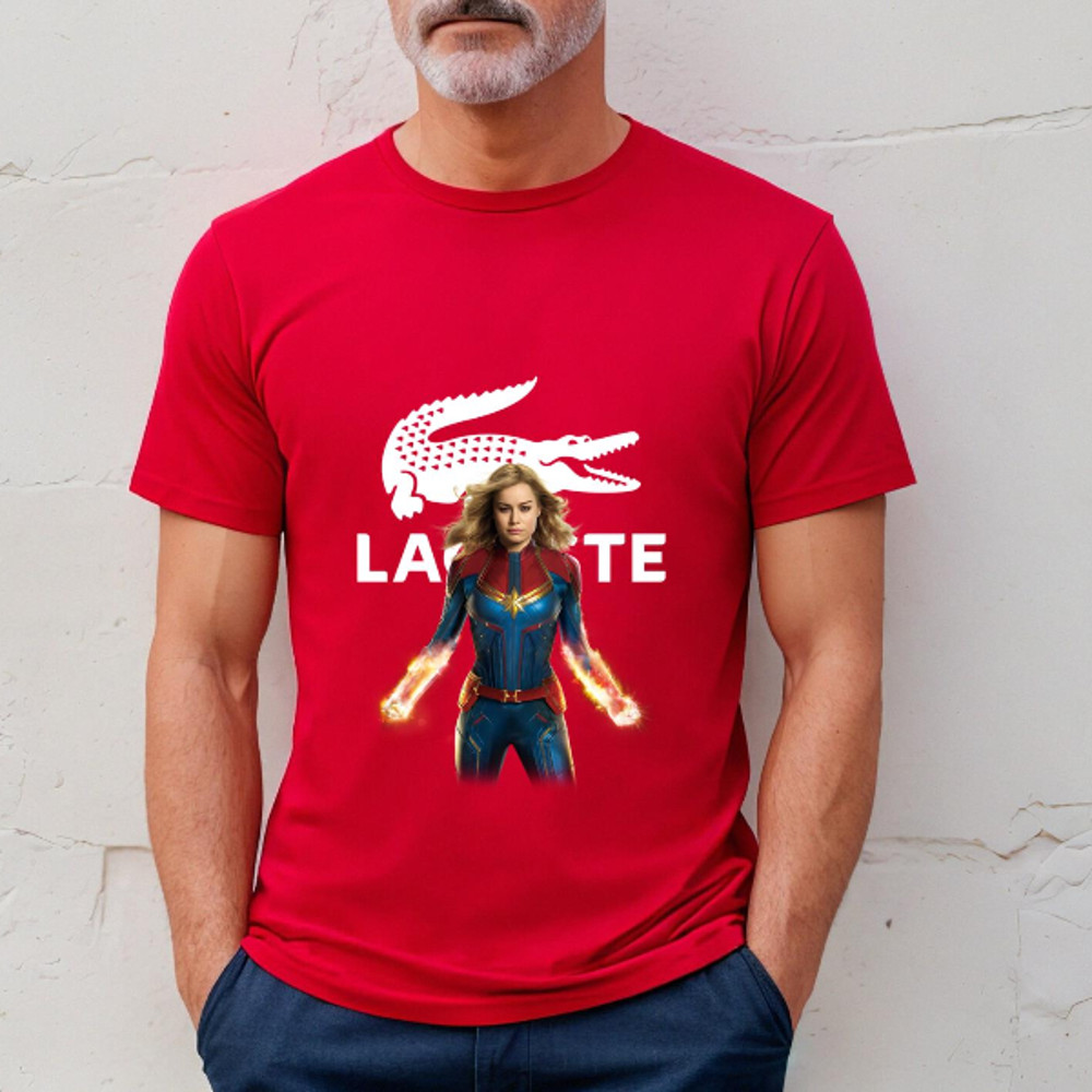 Captain Marvel Lacoste Fan Gift TShirt03red03redjpg