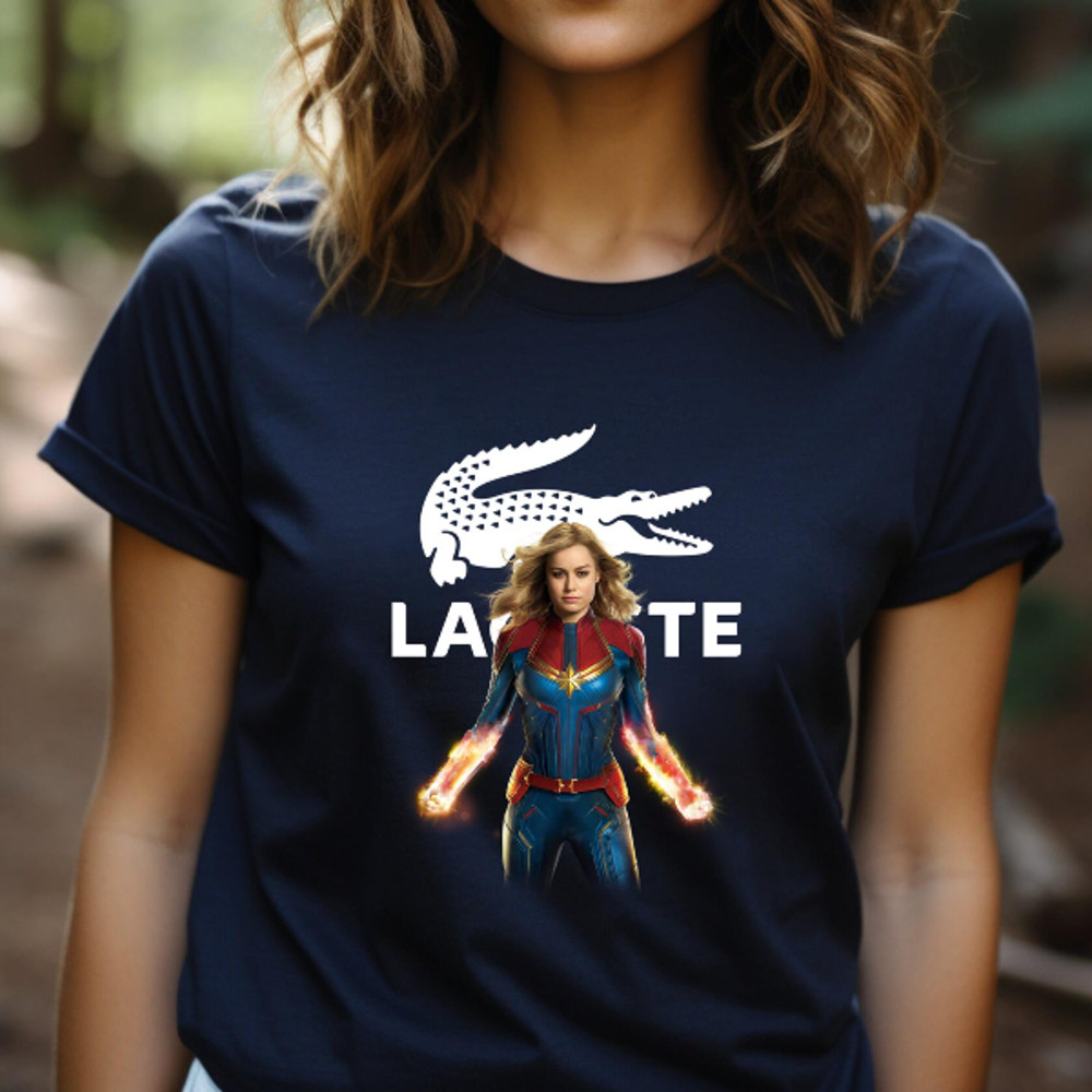 Captain Marvel Lacoste Fan Gift TShirt05gnavy05gnavyjpg