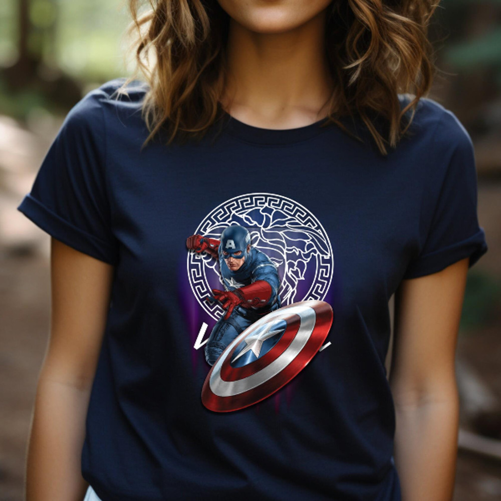 Captain America Versace Fan Gift TShirt05gnavy05gnavyjpg