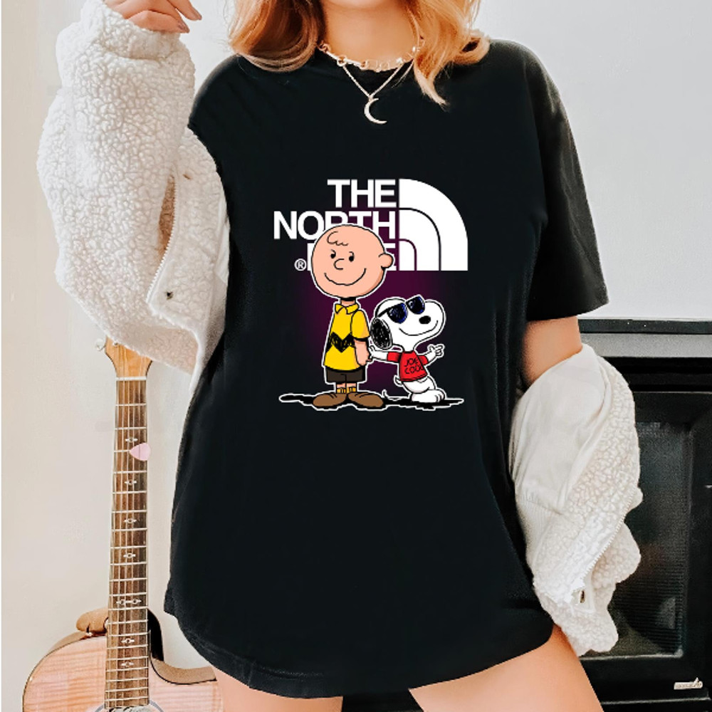 Charlie Brown Snoopy The North Face Fan Gift TShirt04gblack04gblackjpg