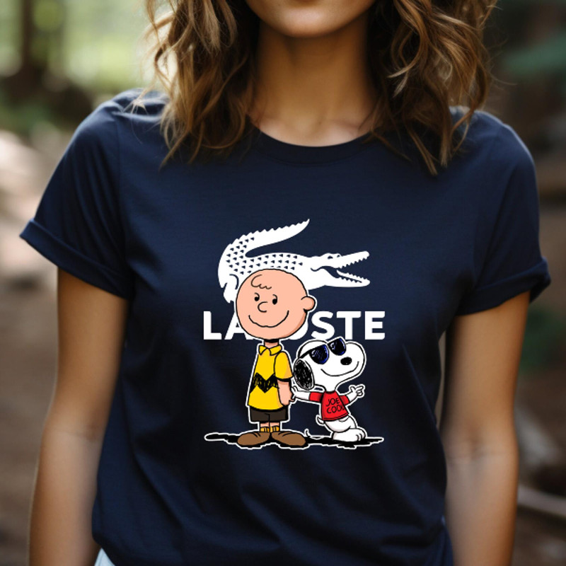 Charlie Brown Snoopy Lacoste Fan Gift TShirt05gnavy05gnavyjpg