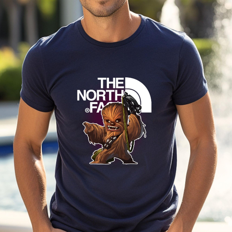 Chewbacca The North Face Fan Gift TShirt02navy02navyjpg