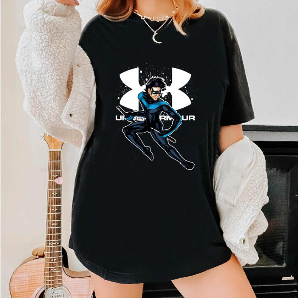 Dick Grayson Nightwing Under Armour Fan Gift TShirt04gblack04gblackjpg