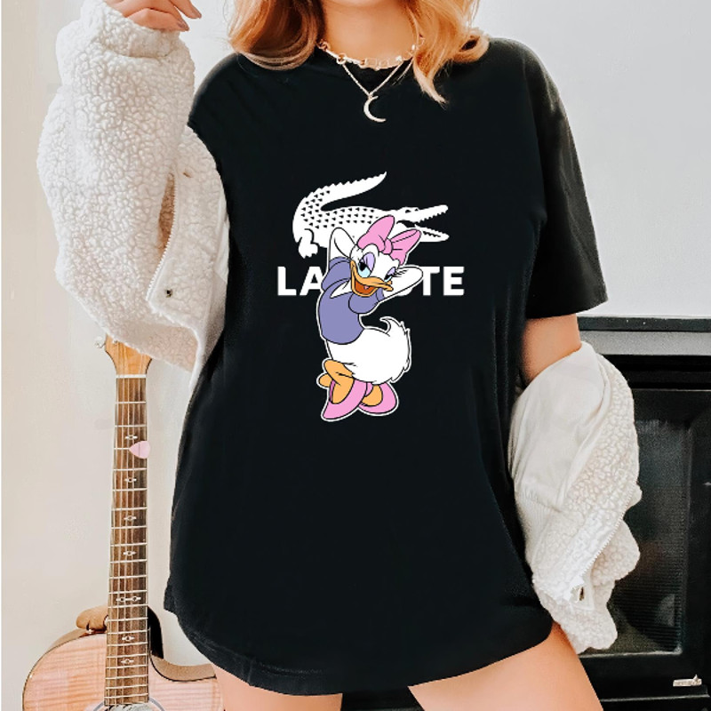 Daisy Duck Disney Lacoste Fan Gift TShirt04gblack04gblackjpg