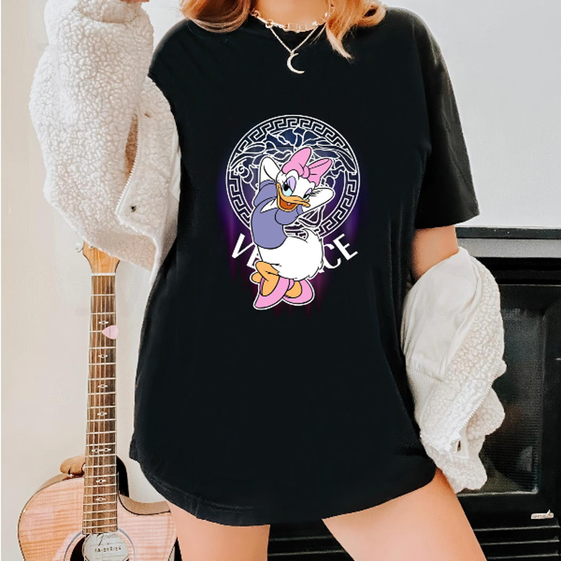 Daisy Duck Disney Versace Fan Gift TShirt04gblack04gblackjpg