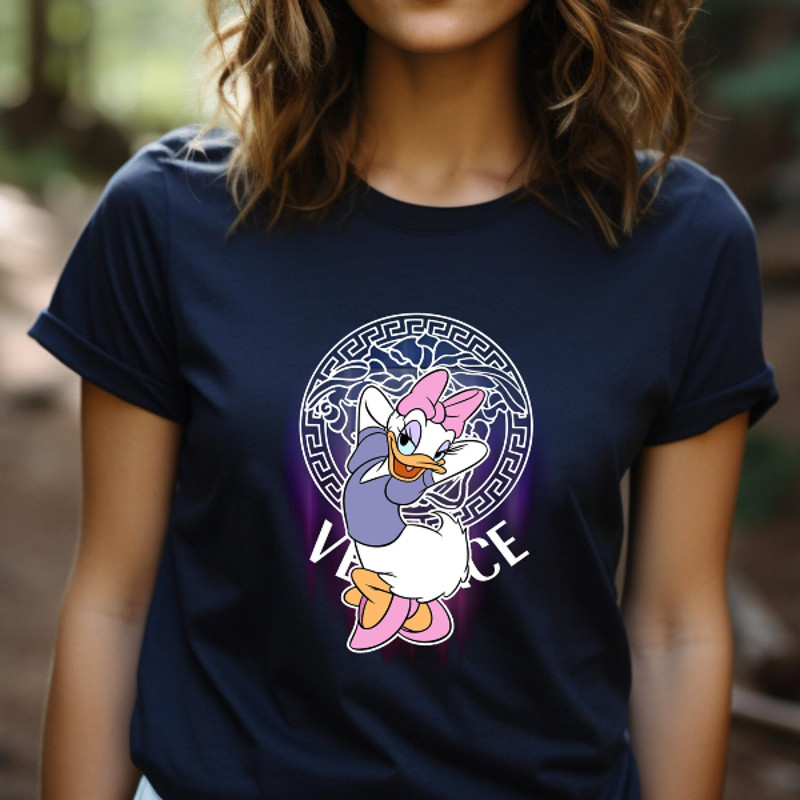 Daisy Duck Disney Versace Fan Gift TShirt05gnavy05gnavyjpg