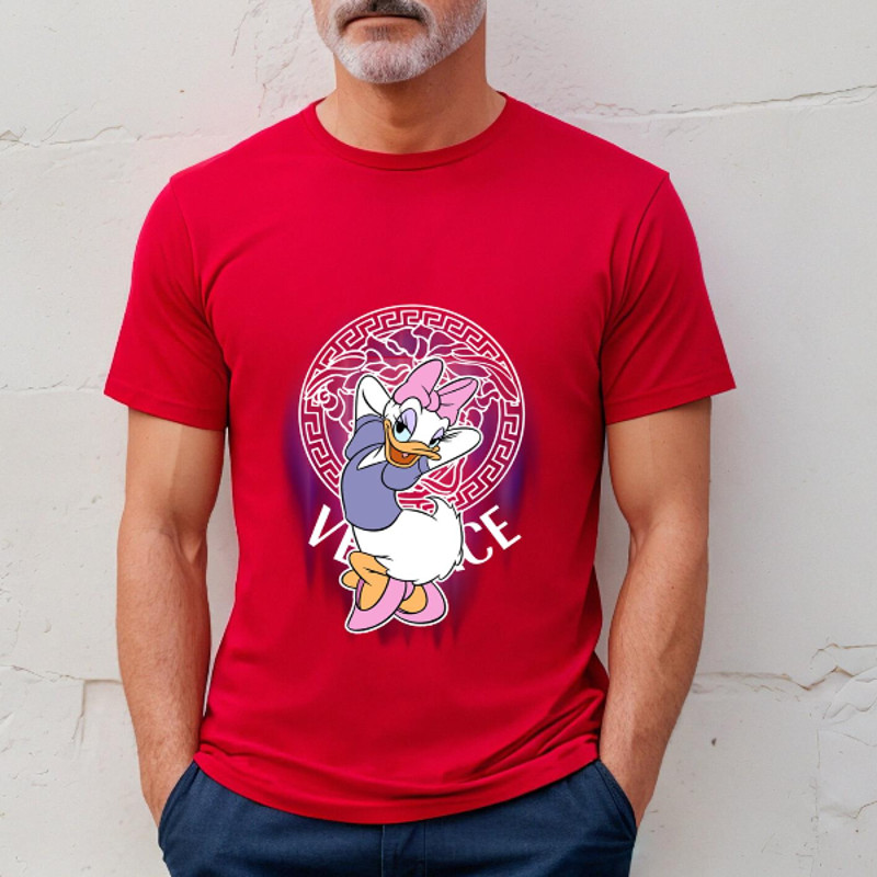 Daisy Duck Disney Versace Fan Gift TShirt03red03redjpg