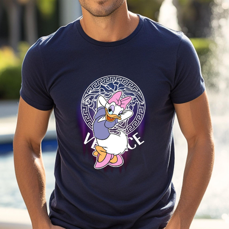Daisy Duck Disney Versace Fan Gift TShirt02navy02navyjpg